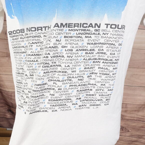 VINTAGE NEW KIDS ON THE BLOCK 2008 NORTH AMERICAN TOUR T-SHIRT SZ M ANVIL - Picture 8 of 10
